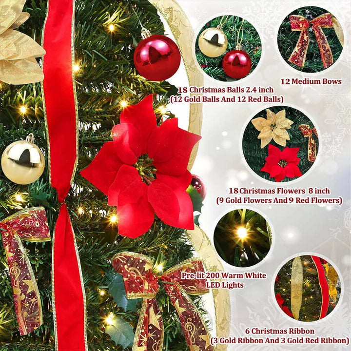 Pop-up rode kerstboom