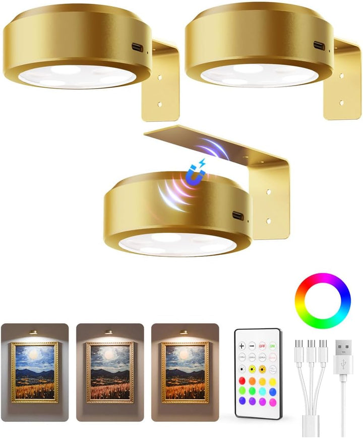 LightsCordless™ Rechargeable Picture Light - Illuminate Your Art Wirelessly