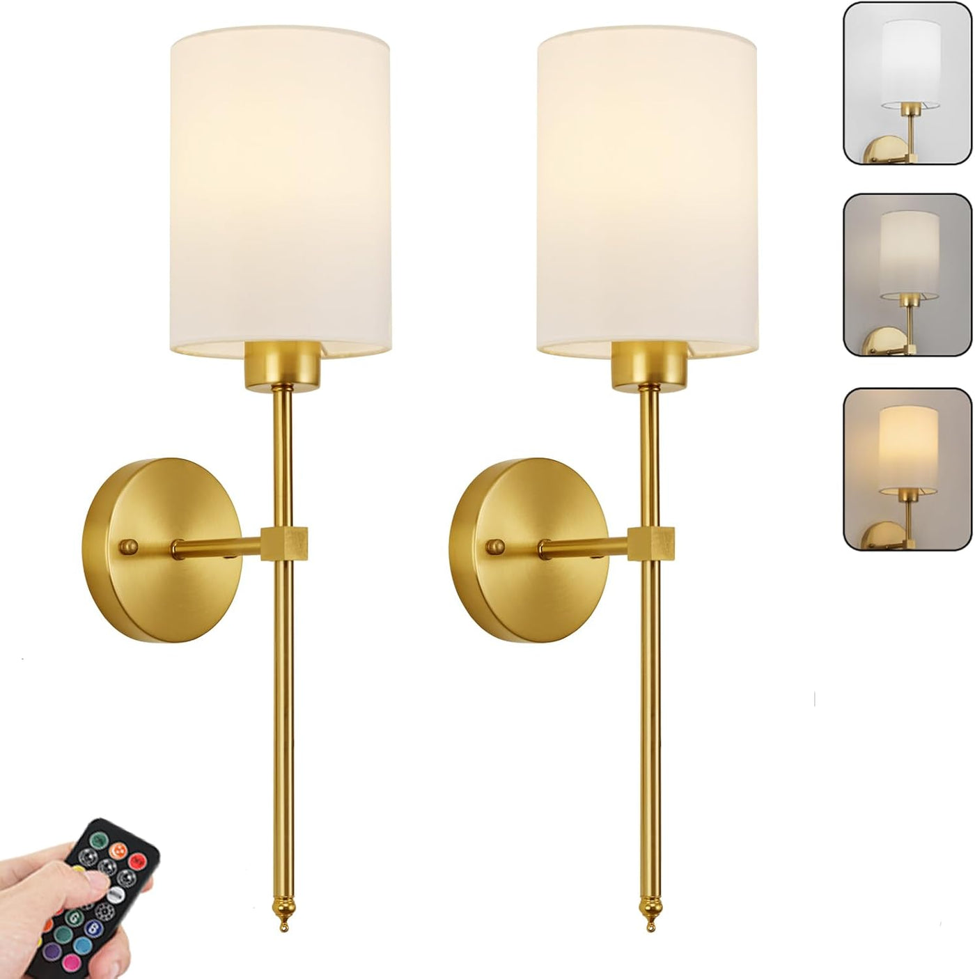 LumoEase™ Wireless Wall Sconces (SET OF 2 + 2 BULBS FREE)