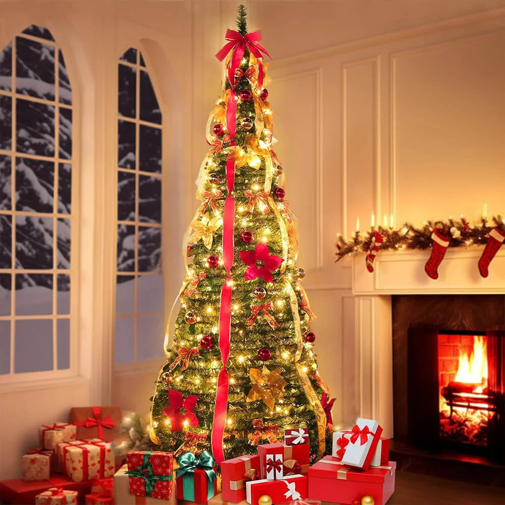 Pop-up rode kerstboom