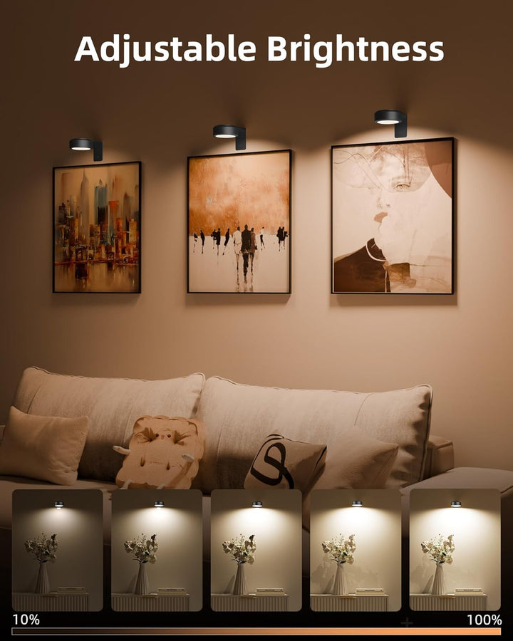 LightsCordless™ Rechargeable Picture Light - Illuminate Your Art Wirelessly