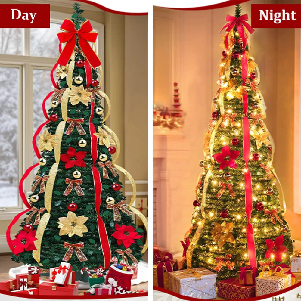 Pop-up rode kerstboom