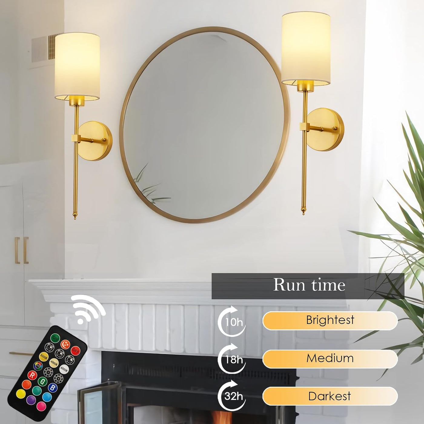 LumoEase™ Wireless Wall Sconces (SET OF 2 + 2 BULBS FREE)