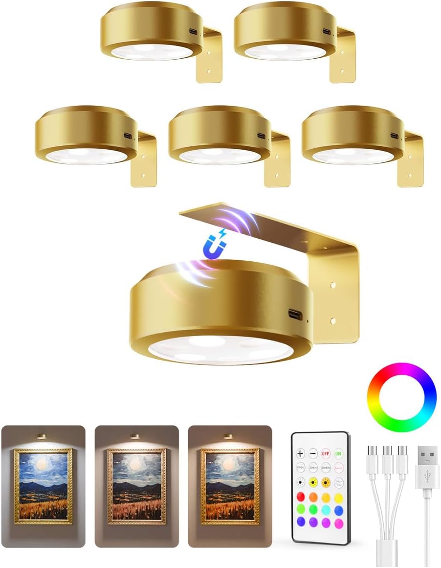 LightsCordless™ Rechargeable Picture Light - Illuminate Your Art Wirelessly