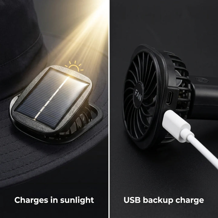 Solar Powered Fan Hat