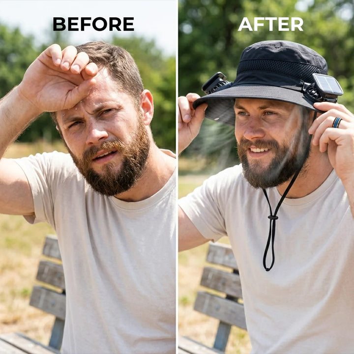 Solar Powered Fan Hat