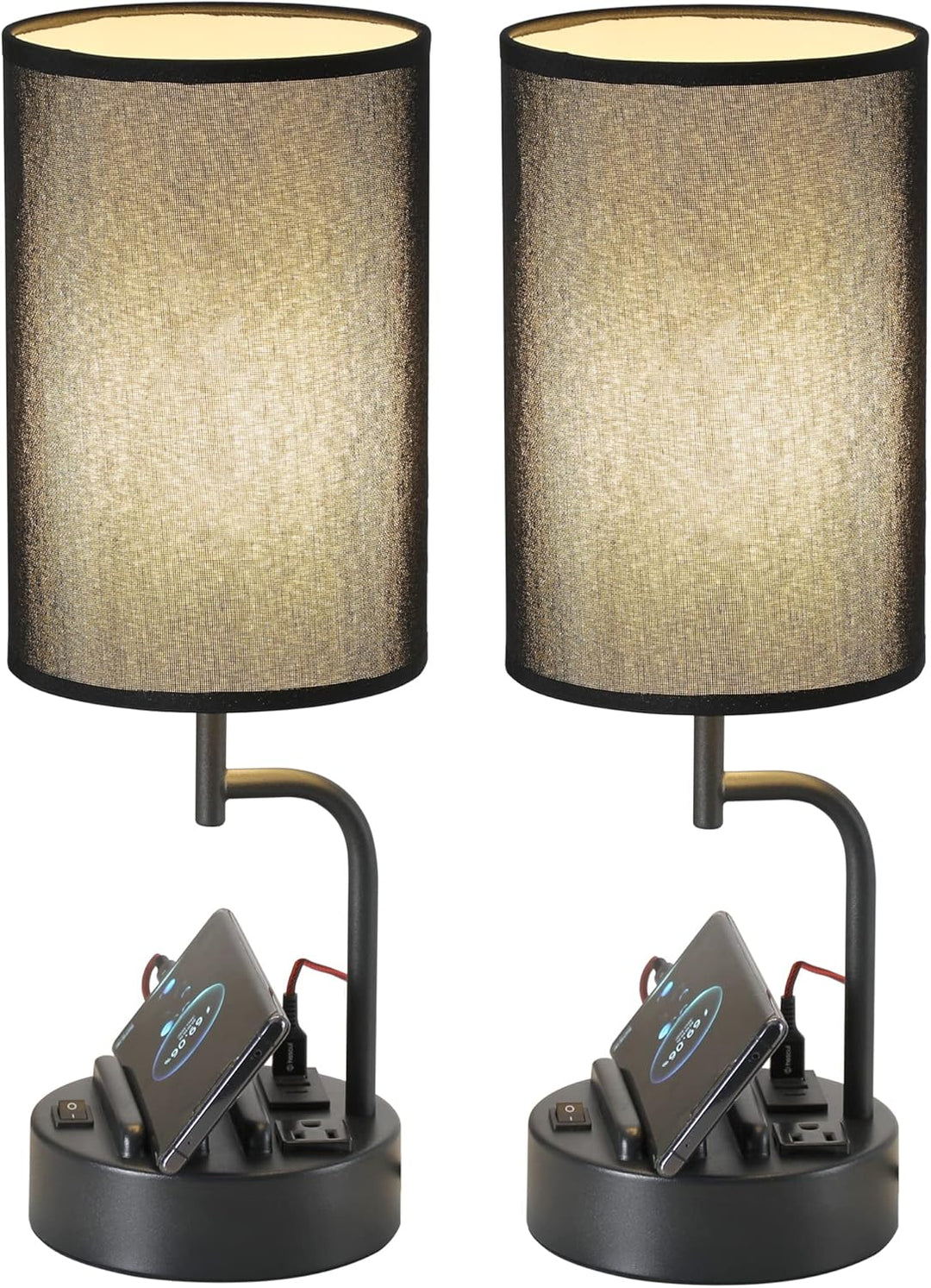 ChargeEase™ Nightstand with Charging Station