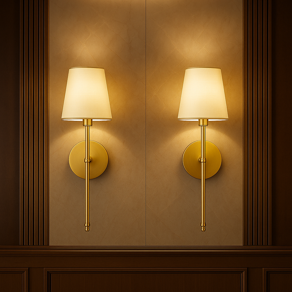 Set of 2 Wireless Wall Sconces with Remote & Rechargeable Bulbs – No Drill