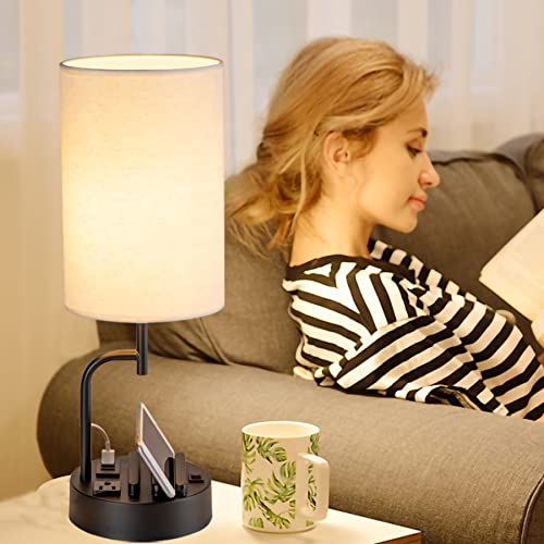 ChargeEase™ Nightstand with Charging Station