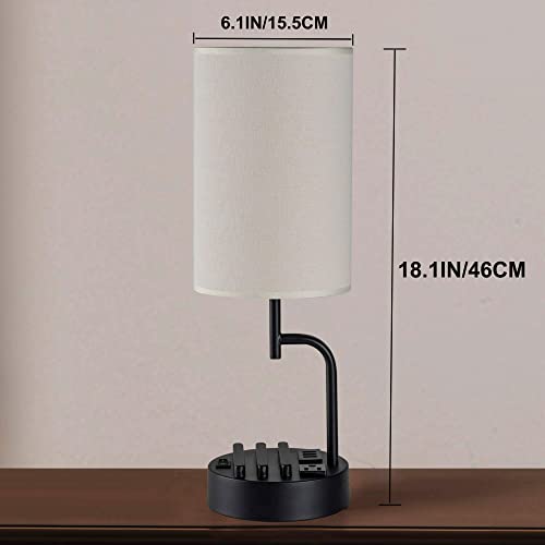 ChargeEase™ Nightstand with Charging Station
