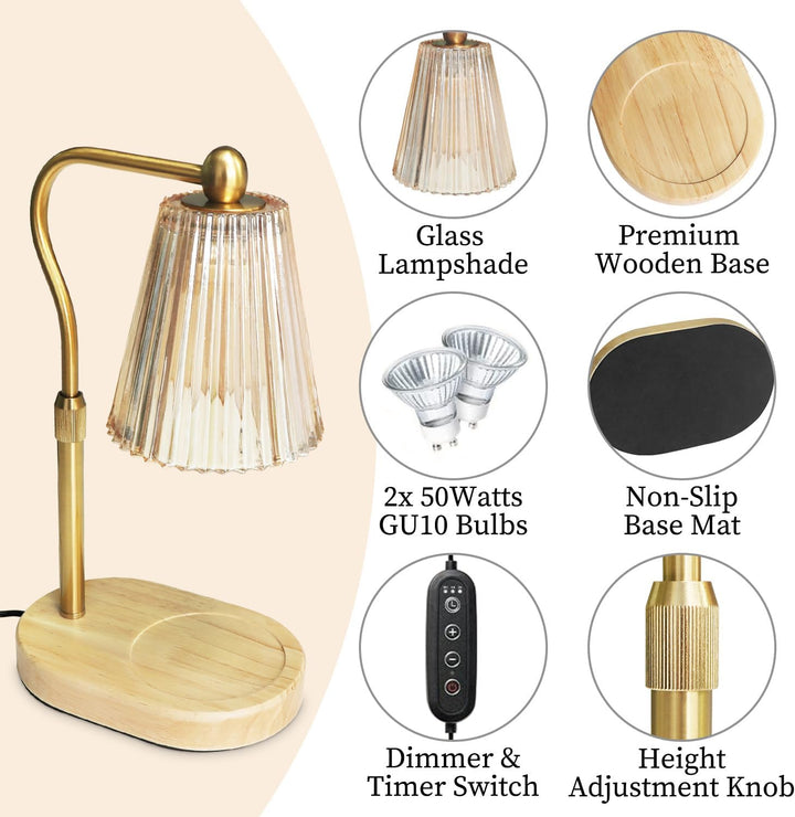 Cozy Glow Candle Warmer Lamp