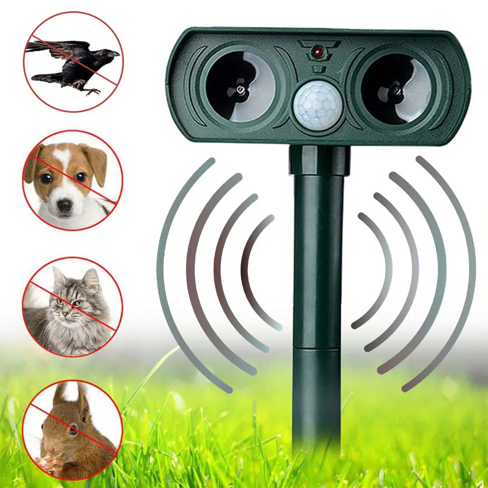 CritterShield™ Solar Ultrasonic Bird & Animal Repeller