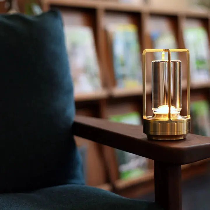 Crystal Electric Lantern Table Lamp - Cordless Camping Light
