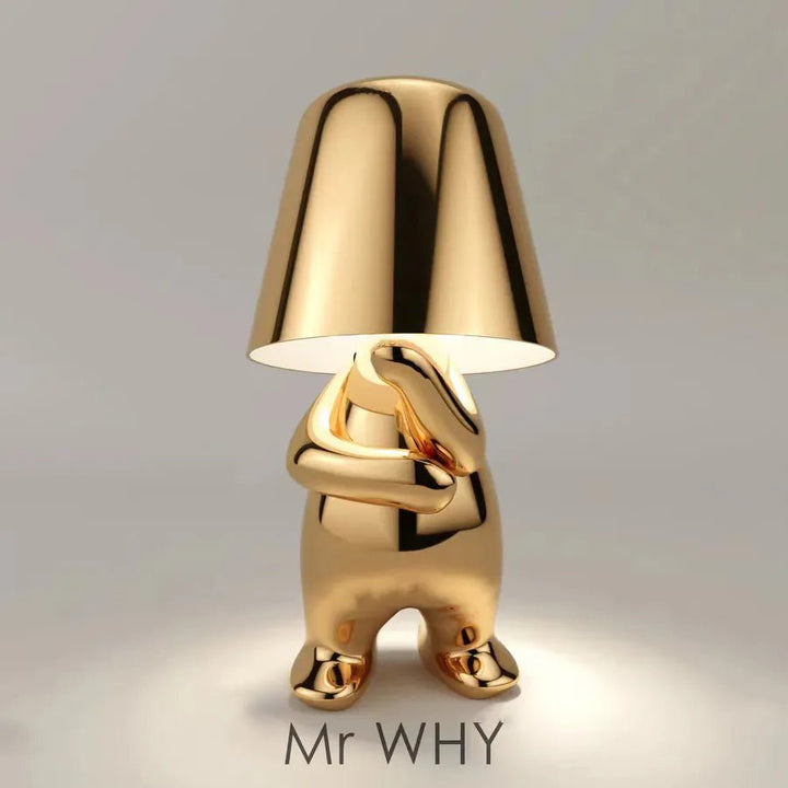 ThinkerLamps ランプ　ゴールド Mr WHAT GZKPL Thinker Lamp Collection, Mr Gold Touch Statue Lamp